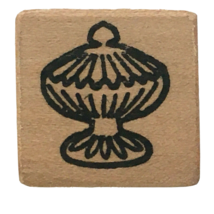 CC Rubber Stamp Candy Bowl Dish Genie Bottle Perfume Small Tiny Card Making Art - £2.39 GBP