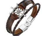 Er charm bracelet for men multi layer leather rope bracelets bangles 7 87 pulseira thumb155 crop