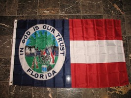 3X5 Florida Republic In God We Trust Flag 3&#39;X5&#39; Banner Brass Grommets - £3.90 GBP