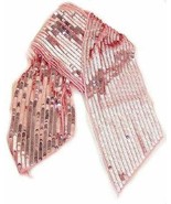 GLAMOROUS &amp; ELEGANT, PINK SEQUIN SCARF FOR ALL OCCASIONS, 68&quot; x 4&quot; - $13.69 CAD+