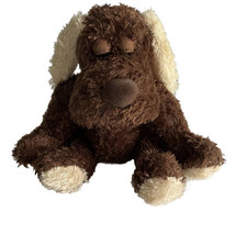 Dan Dee Dog Plush Brown Collectors Choice Puppy Closed Eyes Sitting Stuffed 10&quot; - £12.78 GBP