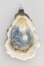 Vintage Oyster with Pearl Polish Glass Christmas Tree Ornament  About 4&quot;... - £31.51 GBP