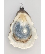 Vintage Oyster with Pearl Polish Glass Christmas Tree Ornament  About 4&quot;... - $39.99