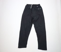 Vintage 90s Champion Mens Medium Faded Spell Out Lightweight Sweatpants Black - £44.32 GBP