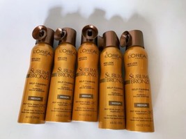 L&#39;Oreal Paris Sublime Bronze Self-Tanning Mist Airbrush Spray MEDIUM 5 Pack Read - £54.52 GBP