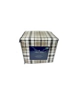 Brooks Brothers Plaid Brown/Tan/White KING Turkish Cotton Flannel Sheet Set - $59.39