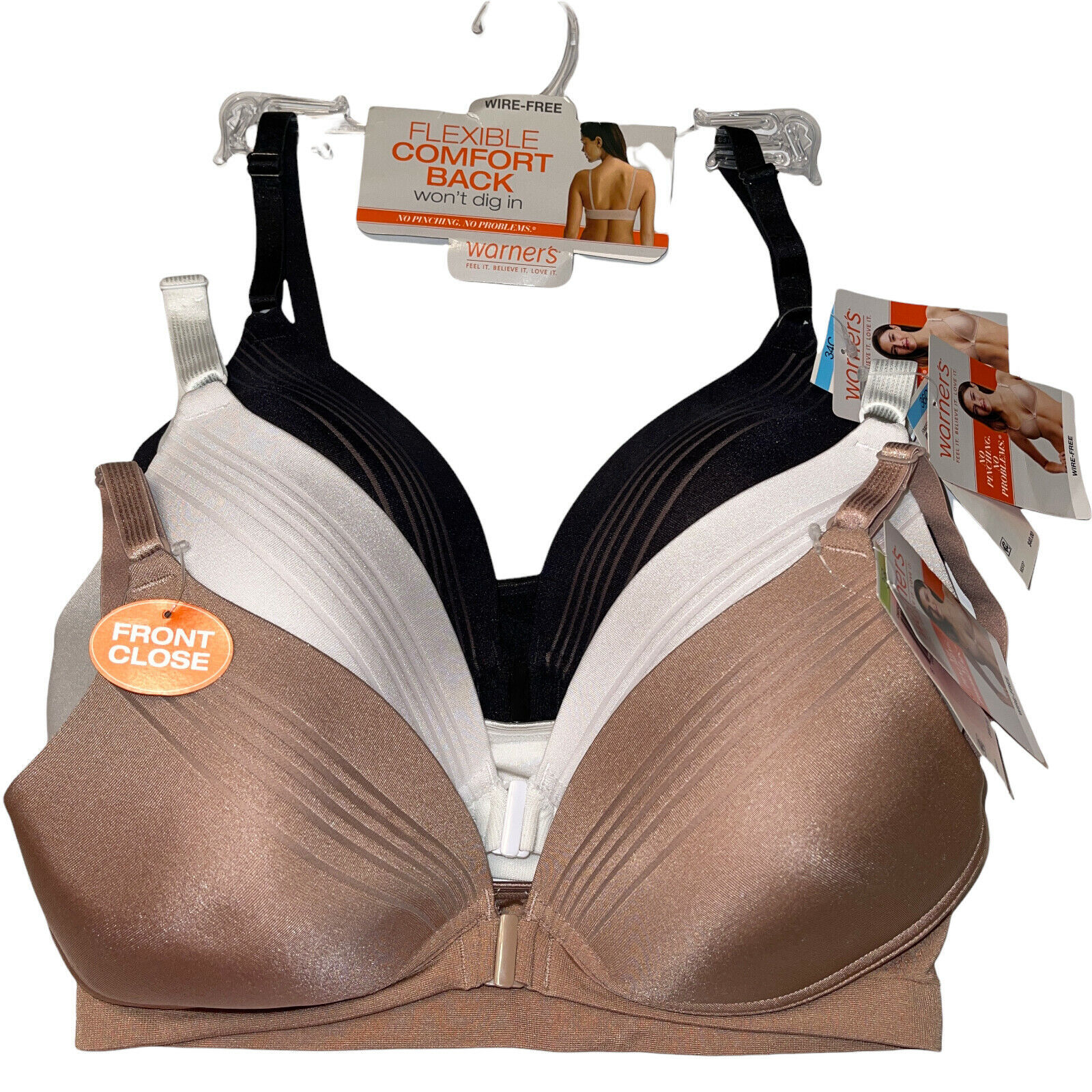 Warner's Bra Wirefree Front Closure Plunge and 50 similar items