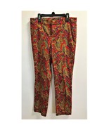 Lauren Ralph Lauren Red Paisley Straight Leg Women&#39;s Slacks  - £31.45 GBP