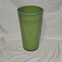 Vintage Dansk Art Glass Lime &amp; Turquoise Tall Vase 10 in. - $42.08