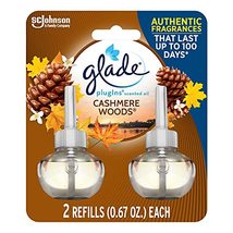 Glade PlugIns Refills Air Freshener Scented Oils, Cashmere Woods - 1.34 Oz, 2 Ct - £12.74 GBP
