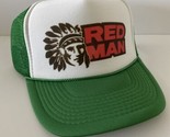 Vintage Red Man Trucker Hat Adjustable snapback Hat Green Unworn Tobacco... - $17.56