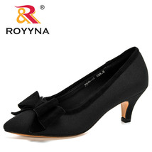 New Designers Bowknot Pumps Women Slip-on Heels Pointed Toe Classic Elegant Sexy - £41.96 GBP