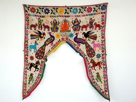 Vintage Welcome Gate Toran Door Valance Window Décor Tapestry Wall Hanging DV34 - £59.85 GBP