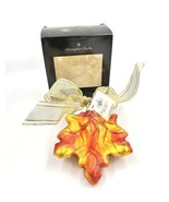 Christopher Radko Glass Fall Ornament  W/ Tag &amp; Box Maple Frost 98-489-0... - £22.64 GBP