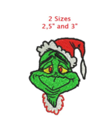 Dr Seuss Christmas Grinch head digitized embroidery design Digital Download - $4.50