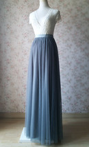 GRAY Long Tulle Skirt Outfit Women Plus Size Full Tulle Skirt image 12