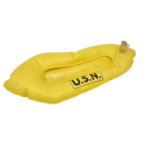 Vintage 1960&#39;s 12&quot; Gi Joe Yellow Usn U.S.N. Military Boat Lift Raft Inflatable - £22.51 GBP