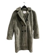 Rebecca Minkoff Coat Womens L Green Teddy Faux Shearling Double Breasted... - $2,419.03 MXN