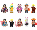 10Pcs One Piece Minifigures Boa Hancock Ace Sanji Carrot Reiju Mini Bloc... - $32.50