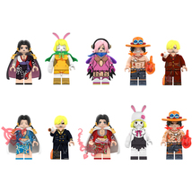 10Pcs One Piece Minifigures Boa Hancock Ace Sanji Carrot Reiju Mini Block Toys - £25.75 GBP