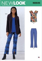 New Look Sewing Pattern 6645 Jacket Top Pants Misses Size 10-22 - $6.08