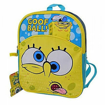 SpongeBob SquarePants Goof Ball Faces 11&quot; Mini Backpack Yellow - £18.11 GBP