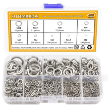 Sutemribor 304 Stainless Steel Spring Lock Washer Assortment Set 600 Pieces, 9 S - £15.67 GBP