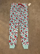 SECRET TREASURES PLUSH TEAL GREEN PENGUINS Pajamas Sleep Pants Sz Small NWT - $12.19