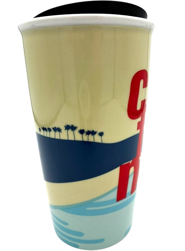 2017 Starbucks California Ceramic 12 oz Tumbler Travel Mug With Lid 6" Tall Item image 4