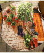 Garden Hydrangea Secret Door Round Tablecloth - $27.16 CAD