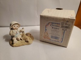 Cherished Teddies &quot;Credled with Love&quot; 911356 1992 Figurine w/Box Enesco - £6.81 GBP