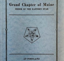 Order Of The Eastern Star 1939 Masonic Maine Grand Chapter Vol XV PB Boo... - $69.99