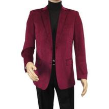Men's Velvet Sport Coat Jacket by BASSIRI Leonardi J1042 Burgundy image 6