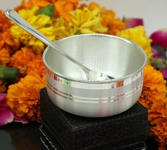 999 pure sterling silver handmade solid silver bowl kitchen utensils sv 56  - £110.78 GBP