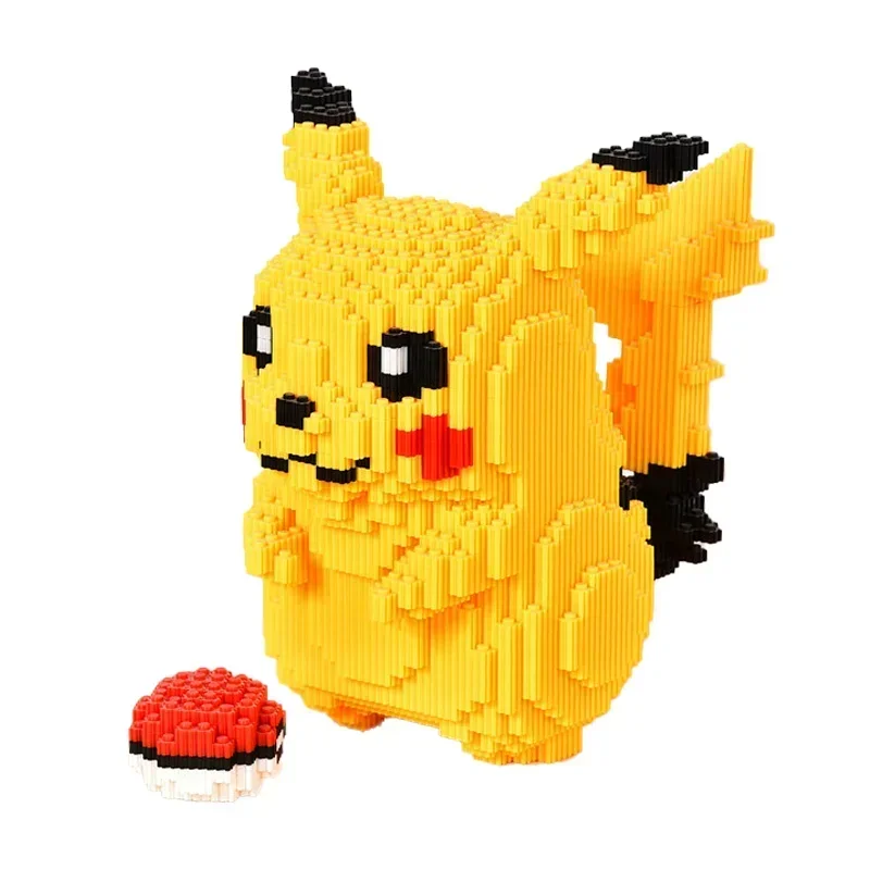 Pokemon Anime Pikachu Lion Dance Diamond Micro Building Blocks Games Model Mini - £24.43 GBP+
