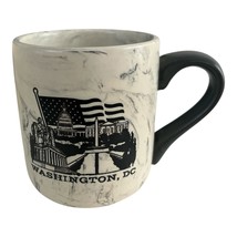 Washington DC Lincoln Memorial Marble Ceramic Mug with Black Handle Early 2000s - $21.45 CAD