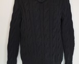 Lauren Ralph Lauren Womens Chunky Cable Knit Sweater Large Black Turtleneck - $29.99