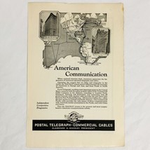 Vintage 1923 Postal Telegraph Commercial Cables American Communication P... - $6.62