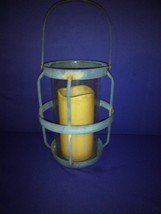 LANTERN W/Glass CANDLE HOLDER BATTERY FARMHOUSE RUSTIC~LARGE~ PARTS ONLY... - $74.79