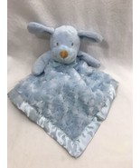 Blankets &amp; Beyond Blue Plush Puppy Dog Security Blanket Satin Trim Minky - $19.69 CAD