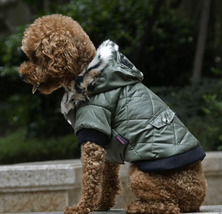 Cozy Canine Couture: Stylish Autumn And Winter Fur Collar Dog Coat - £17.82 GBP