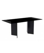 LeisureMod Olyra Dining Table Rectangular Kitchen Table with a Glass Tab... - $1,418.09 CAD