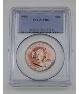 1955 50C Silver Franklin Half Dollar Proof Graded by PCGS as PF67! Nice ... - $118.85