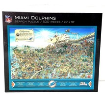 Miami Dolphins Search Puzzle 500 Piece Joe Journeyman 24&quot; x 18&quot; NFL - $9.31