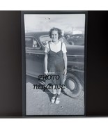 Vintage Photo Negative 1930s Woman With Car Sinclair Gas Station Sign Ba... - $17.06