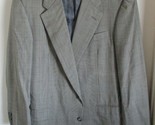 Men&#39;s HICKEY FREEMAN Canterbury Two Button Gray Plaid Wool Sport Coat 46L  - $99.00
