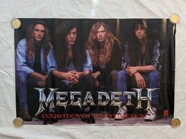 1992 Megadeth Compte à Rebours Pour Extinction Capitol Original Promo Af... - $41.57