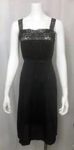 Van Raalte Petal Skin Nightgown Vintage Black Nylon Lace Empire Waist si... - £29.76 GBP
