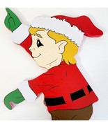 House of Lloyd Santa&#39;s Elf Wood Decorations 1991 Vintage Holiday 9&quot; HGS2C - $27.15 CAD