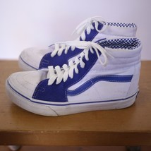 Vans “Off the Wall” White Blue High Tops Sneakers Mens 5 Womens 6.5 37 Unisex - £31.59 GBP